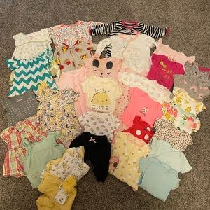 Baby Girl 0-3 Clothing Lot